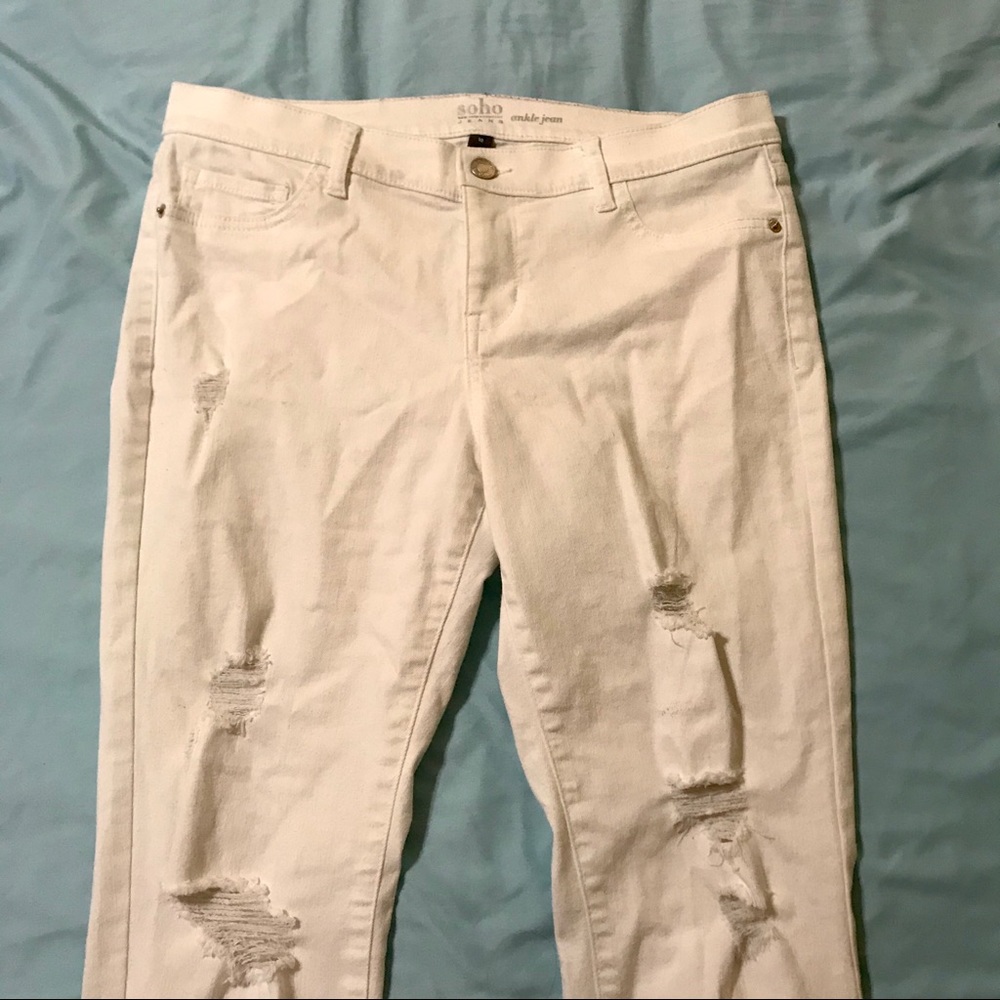 White ripped skinny jeans